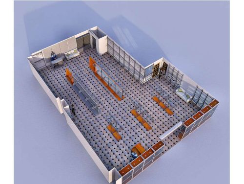 Торговое оборудование, острова и пристенные системы для магазина мото-экипировки, фото 3