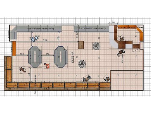 Проект расстановки оборудования в магазин товаров для дома