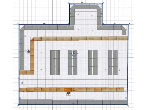 Комплексная расстановка торгового оборудования в магазине товаров для дома и дачи