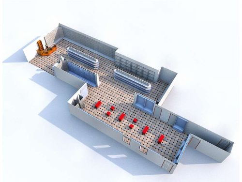 Комплексный дизайн проект расстановки торгового оборудования магазина одежды и обуви для всей семьи, фото 2