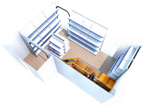 Проект расстановки оборудования для магазина канцелярских товаров, фото 1