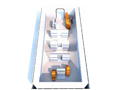 Торговые металлические стеллажи и прилавки для магазина посуды, фото 3