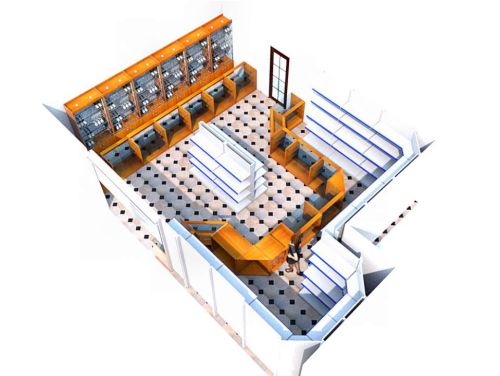 Проект расстановки оборудования для ликеро-водочного магазина МАГМА. Г. Москва, ул. Заморенова, д. 35, фото 1