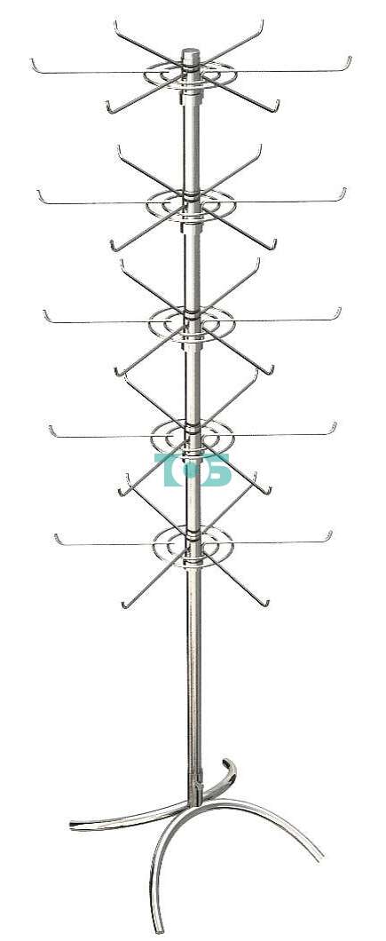 Стойка напольная 6ШХ с 5-ю солнышками. Покрытие под Хром. (Д-16)