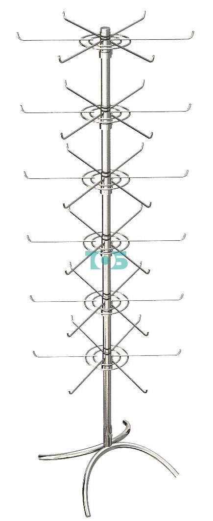Стойка напольная 6ШХ с 6-ю солнышками. Покрытие под Хром. (Д-16)