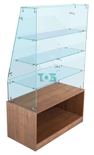 Торговый прилавок-витрина горка высокая стеклянная ТПВ-ИС №7