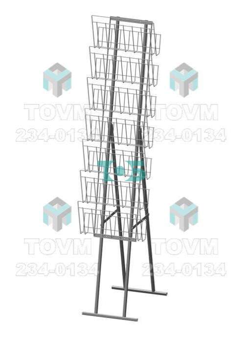 СТ.Г.Ж.21 Стенд складной с дисплеем 7 газетниц