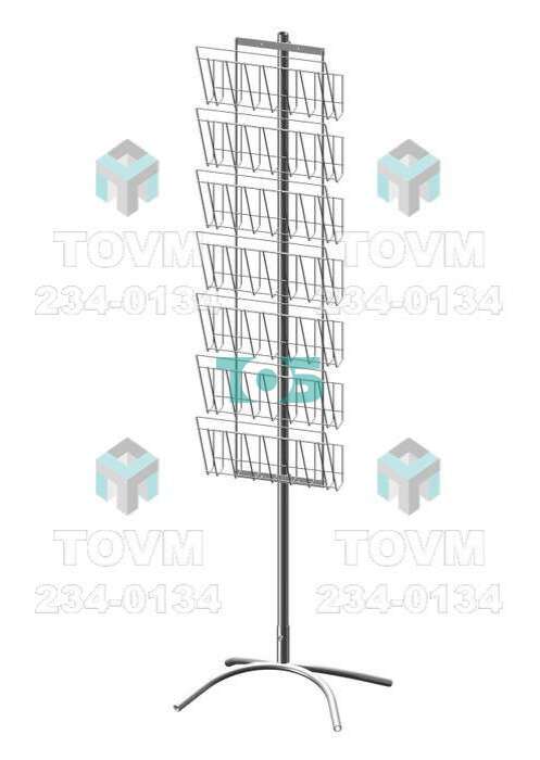 СТ.Г.Ж.22 Стойка невращающаяся с дисплеем 7 газетниц