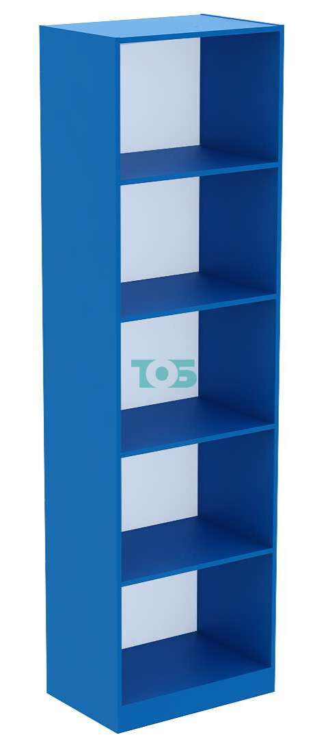 Стеллаж из ДСП синего цвета открытый узкий глубиной 400мм серии ДЕЛФТ №2-400