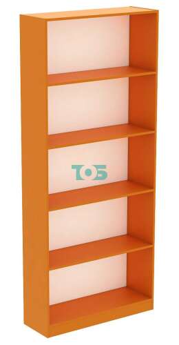 Стеллаж из ДСП оранжевого цвета открытый широкий глубиной 300мм серии АПЕЛЬСИН №1-300