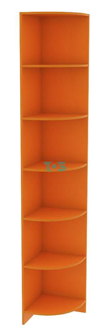 Стеллаж из ДСП оранжевого цвета секторный высокий с 6-ю ячейками серии АПЕЛЬСИН №7-2У
