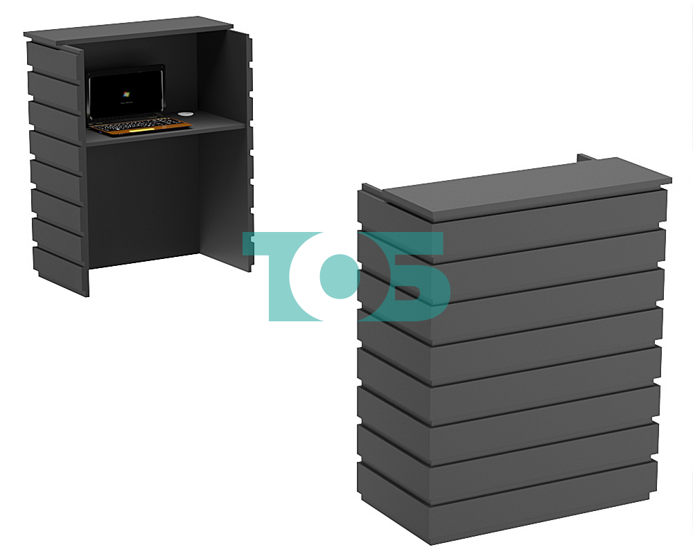 Стойка ресепшен МИНИ серии ГРАУНД №3 Черный