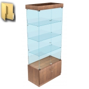 Высокие стеклянные витрины для магазина канцелярских товаров серии CLERIC