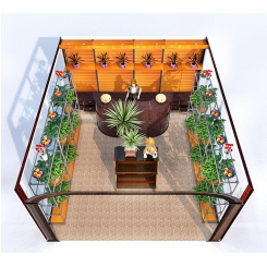 Дизайн проект расстановки торговой мебели для магазина цветов