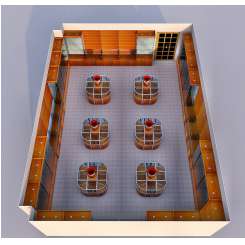 Стеклянные витрины, островные прилавки и демонстрационные кубы для школьного музея - фото №6
