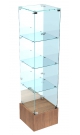 Стеклянная витрина для магазина квадратная №СВДМ-12