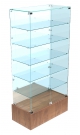 Стеклянная пристенная витрина для магазина №СВДМ-511