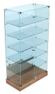 Витрина низкая со стеклянными дверцами на прямоугольном подиуме ВСД-ХТП-507