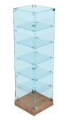 Торговая мебель - витрина малая оборудованная пятью квадратными полками из стекла ТОВ-ХТ-501
