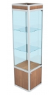 Торговая витрина из алюминиевого профиля квадратная с передвижными полками ТВИАП-1