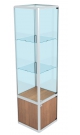 Торговая витрина из алюминиевого профиля квадратная с прозрачным верхом ТВИАП-2