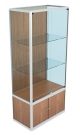 Торговая витрина из алюминиевого профиля прямоугольная с верхним стеклом ТВИАП-6