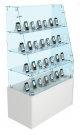 Стеклянный прилавок для салона связи с наклонным стеклом СПДСС-И-№15