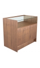 Торговая мебель-прилавок широкий с невысоким прозрачным верхом №ЭКТМП-02-900