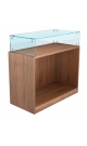 Торговая мебель-прилавок со стеклянным прозрачным верхом №ИСТМП-14-900