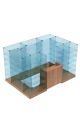 Готовый прозрачный островок-павильон из стеклянного каркаса ОПГ-ХП-05