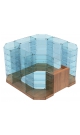 Остров-павильон квадратный со скошенными углами из торговой мебели №ОПИТМ-АБ-04