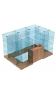 Маленький торговый островок-павильон с каркасом из стекла МТОП-ХТ-04