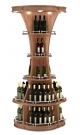 Островной высокий стеллаж в форме бутылки с подсветкой для продажи алкоголя серии ГАРАНТ "Бутылочка"