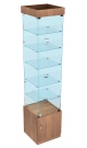 Высокая прозрачная витрина-стаканчик для магазина продуктов ВСВДМП-502