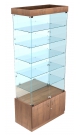 Прозрачная витрина с зеркальной стенкой для магазина косметики ВЗСДМК-503