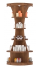 Островной высокий стеллаж с полукруглыми полками для продажи косметики серии COSMETIC - БУТЫЛОЧКА