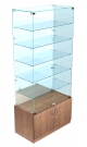 Витрина с зеркальной стенкой и прямоугольным накопителем для продажи парфюмерии серии PERFUME ВСЗС-ДПП-И-507
