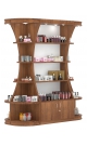 Островной высокий стеллаж с закруглёнными углами для продажи парфюмерии серии PERFUME №2