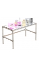 Хромированный малый демо-стол с зеркалом для продажи парфюмерии серии PERFUME ХДС-PER-D41-05