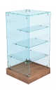 Квадратный стеклянный прилавок на подиуме для магазина хозяйственных товаров HOZ-ПРИС-12
