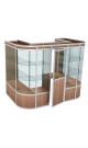 Торговый стеклянный павильон из алюминиевого профиля пристенный с секторами ТСПАП-05