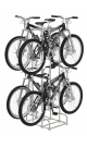 Торговый хромированный стеллаж двусторонний для демонстрации и продажи четырех велосипедов №2000-1-О