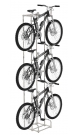 Высокий торговый хромированный стеллаж для односторонней демонстрации и продажи трех велосипедов №3000-1-П