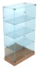 Стеклянный стеллаж - витрина для дома прямоугольный ССТВД-ХП-07