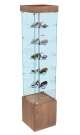 Стеклянная торговая витрина с десятью прозрачными мини полками для продажи очков GLASSES-ВФО-ПР-2-1