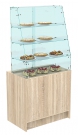 Торговый прилавок для хлеба и выпечки с наклонным фасадным стеклом BAKERY-ТПХ-15
