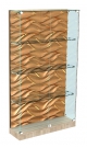 Витрина с задней стенкой декорированная искусственным камнем для магазина парфюмерии PERFUME-ВЛХП-09