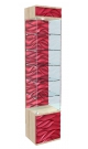Витрина с квадратными полками и искусственным камнем для магазина парфюмерии PERFUME-ВВЛ-12