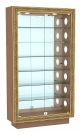 Низкая витрина декорированная с боковой подсветкой полок БАРОККО №11С-ХП