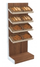 Пристенная торговая система BAKERY с четырьмя наклонными полками для хлеба и выпечки №2